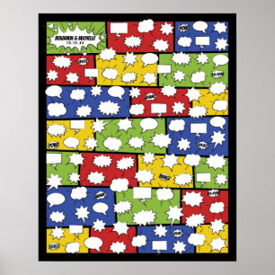 Poster de Livro de Convidado da revista em quadrin