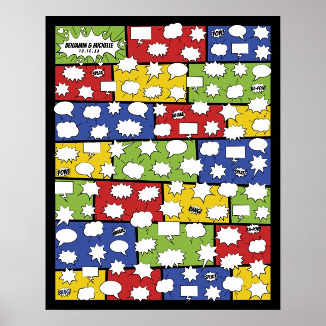 Poster de Livro de Convidado da revista em quadrin (Frente)