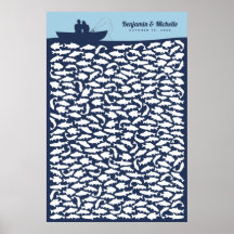 Poster de Livro de Convidados para Pesca - 250 Ass