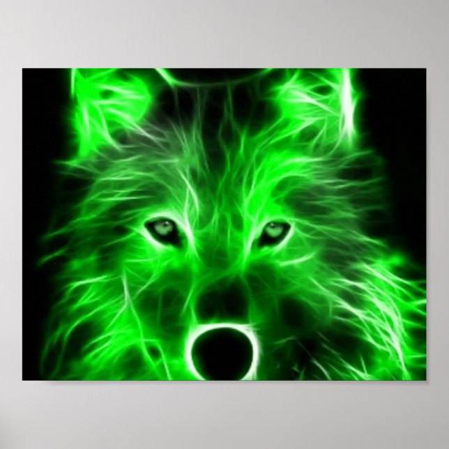 poster de lobo verde legal (Frente)