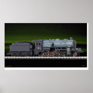 Poster de locomotiva a vapor