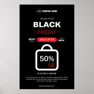 Poster de logotipo personalizado Black Friday
