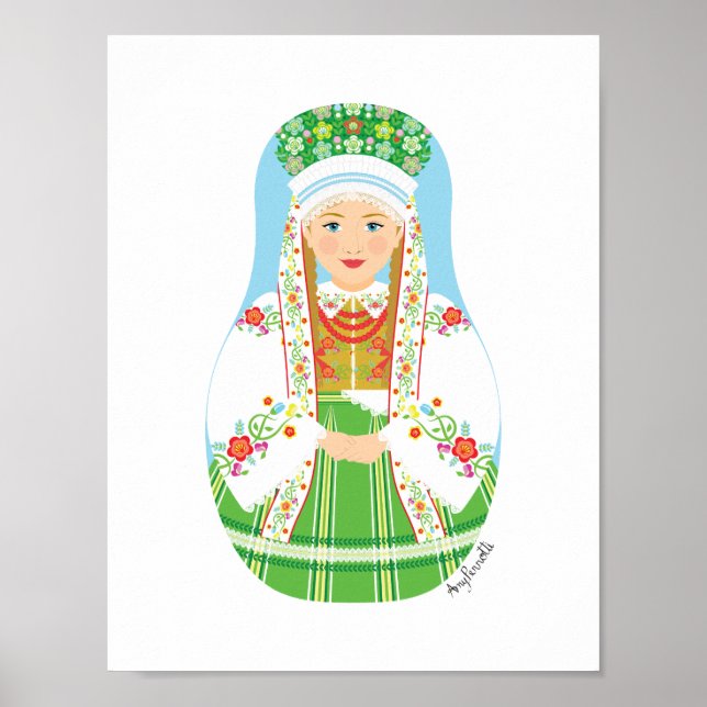 Poster de Łowicz Pole Bride Matryoshka (Frente)