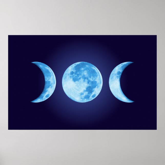 Poster de lua de três fases (Frente)