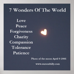 Poster de lua em forma de coração