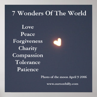 Poster de lua em forma de coração