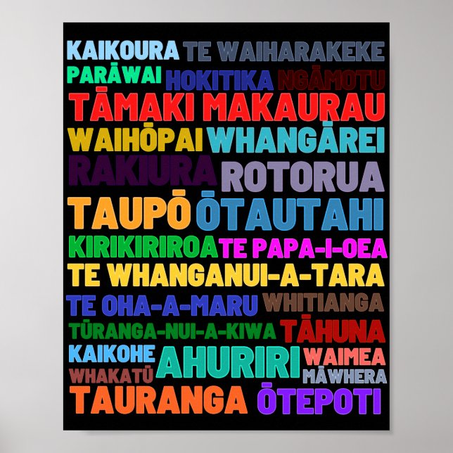 Poster de Lugares de Férias e Início da Nova Zelân (Frente)