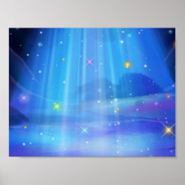 poster de luz mágica azul legal