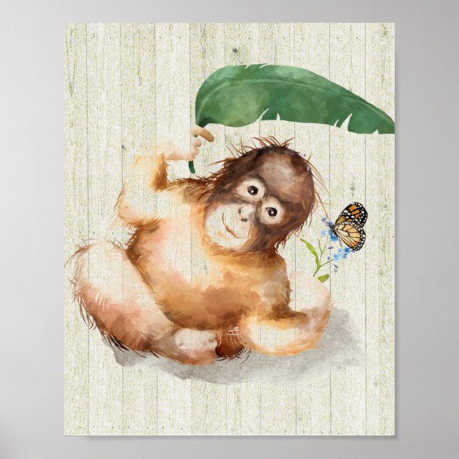 Poster de Macaco do Nursery Room (Frente)
