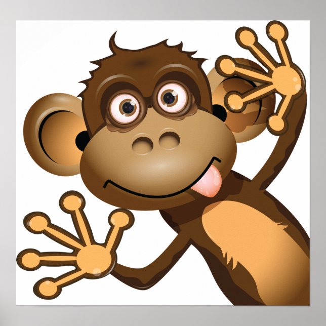 Poster de Macaco Engraçado (Frente)