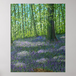 Poster de madeira Bluebell