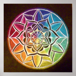 Poster de Mandala de Roda Colorido
