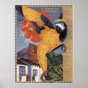 Poster de Mapa da América do Sul