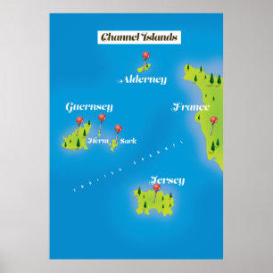 poster de Mapa das Ilhas do Canal.