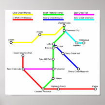 Poster de Mapa de Bike Denver