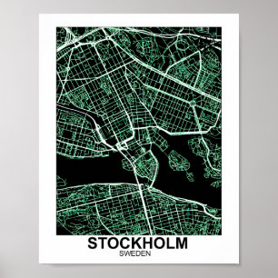 Poster de Mapa de Estocolmo