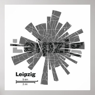 Poster de Mapa de Leipzig