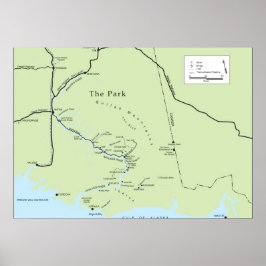 Poster de mapa de parque (cor)