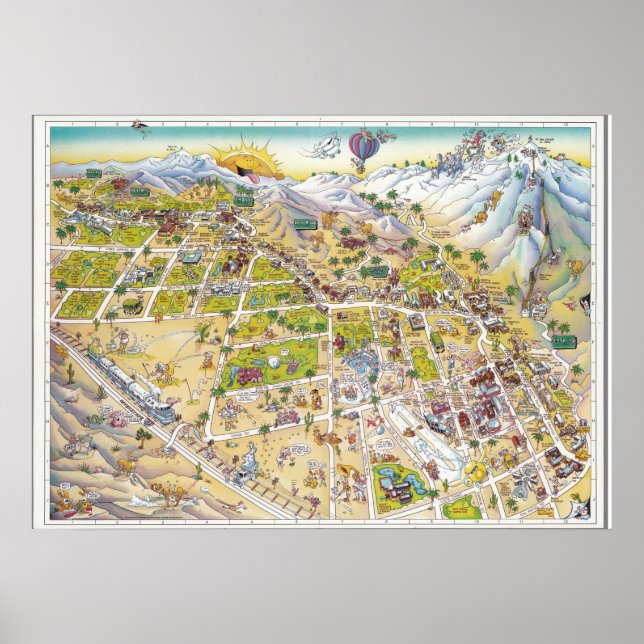 Poster de mapa de Primaveras de Palm (Frente)