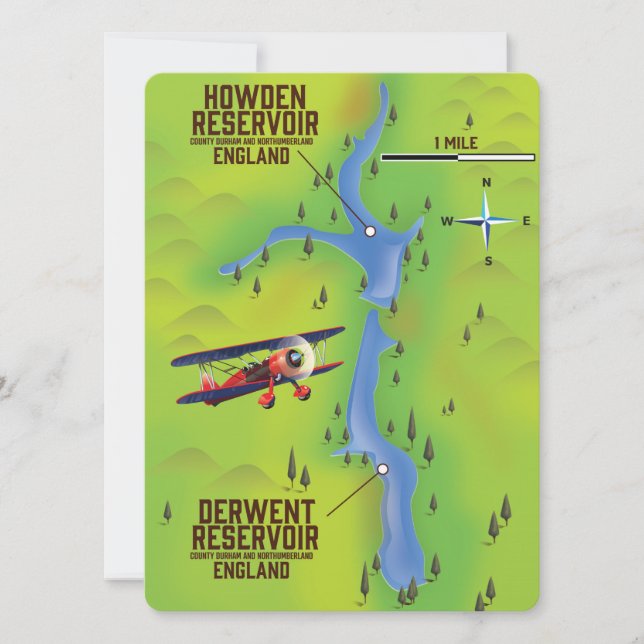 Poster de mapa de Reservas Dergo & Howden (Frente)