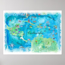 Poster de Mapa do Poster de viagens de Cruzamento