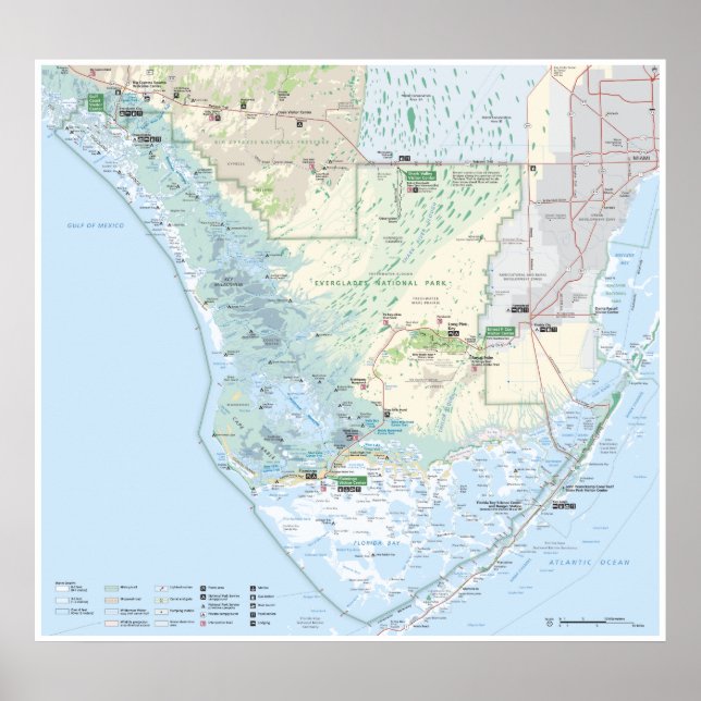 Poster de mapa Everglades (Frente)