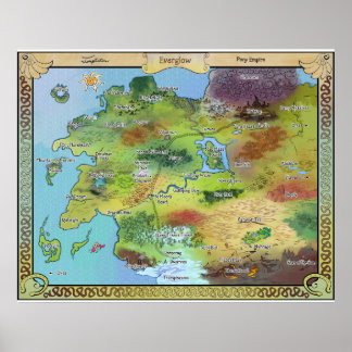 Poster de Mapa Everglow do Ponyfinder