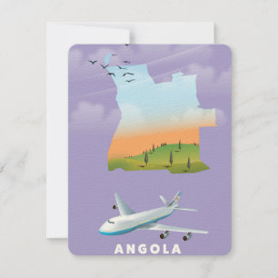Poster de mapa ilustrado de Angola