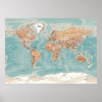 poster de mapa mundial