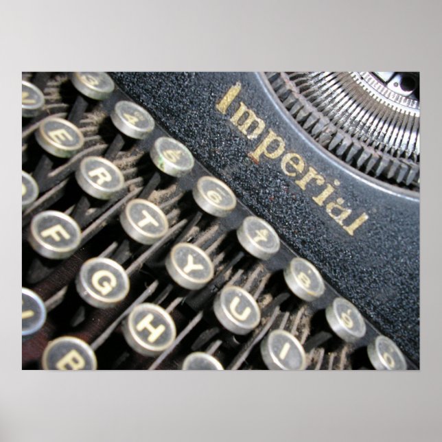 Poster de Máquina Imperial Antiquada (Frente)