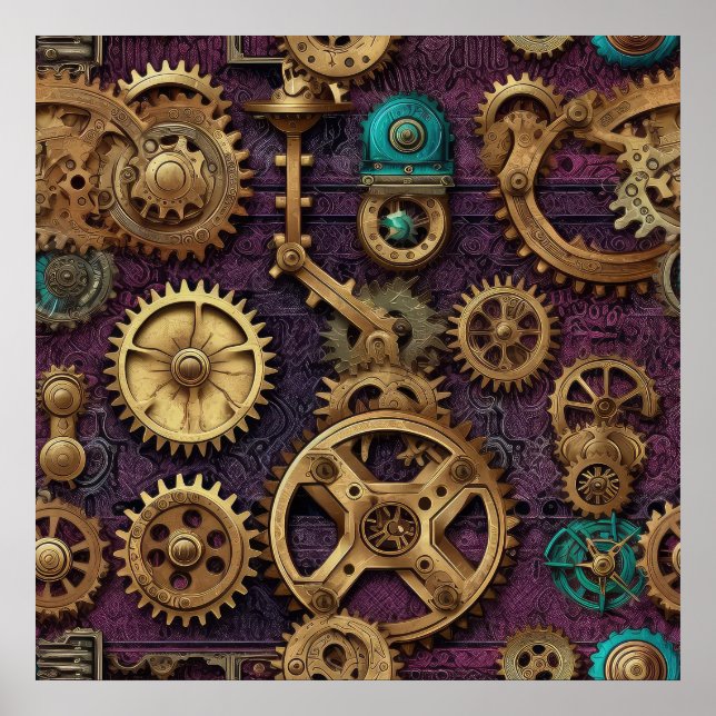 Poster de Máquina Steampunk (Frente)