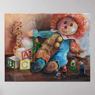 Poster de máquinas e brinquedos