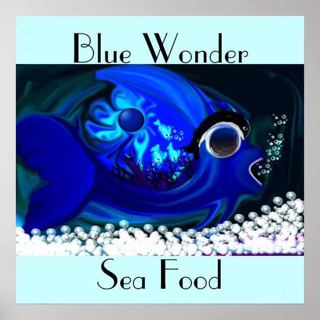 poster de maravilha azul (Frente)