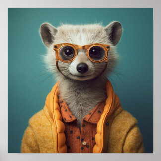 Poster de "Maravilhoso Meerkat" ao quadrado