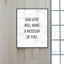 Poster de marbe simples de citação de motivação