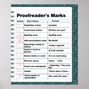 Poster de Marcas do Proofreader