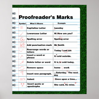 Poster de Marcas do Proofreader