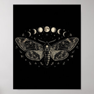 Poster de Mariposa Fases da Lua — Mariposa Caveira