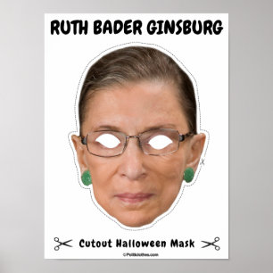 Poster de Máscara de Ruth Bader Ginsburg Hallowee
