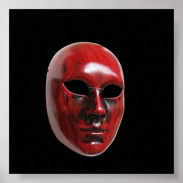 Poster de Máscara de Veneza Vermelha (Frente)