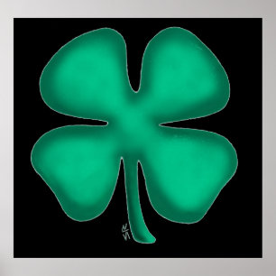 Poster de mate irlandês preto