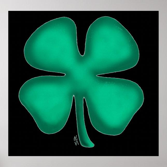 Poster de mate irlandês preto (Frente)