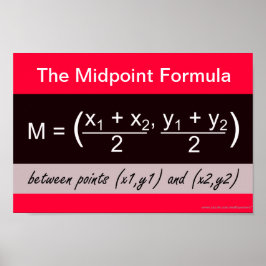 Poster de Matemática de Fórmula do Midpoint