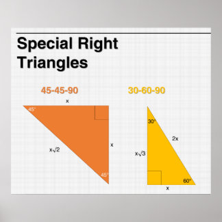 Poster de Matemática dos Triângulos Especiais
