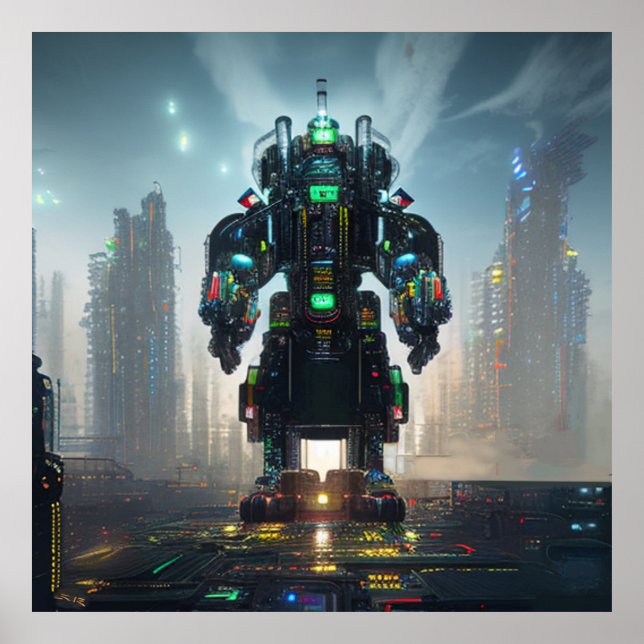 Poster de matriz de valor Robot 4 (Frente)