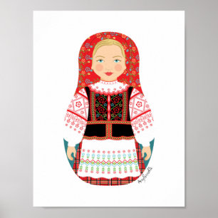Poster de Matryoshka bielorrusso
