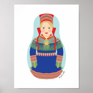 Poster de Matryoshka Sami (cabelo loiro)