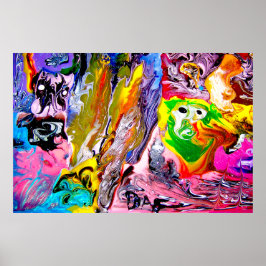 poster DE MATTA ART COLORIDA DE 36" x 24"
