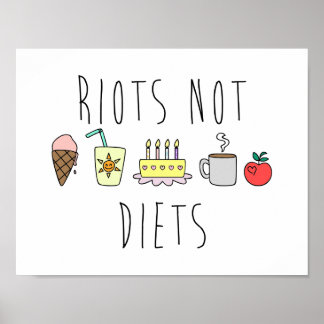 Poster de Matte de Riots Not Diets 24x24