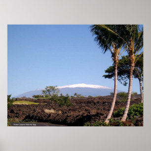 Poster de Mauna Kea com Capas de Neve